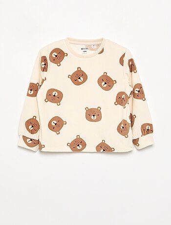 Set van 2 geprinte 2-delige fleece pyjama's