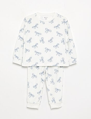 Set van 2 geprinte 2-delige fleece pyjama's