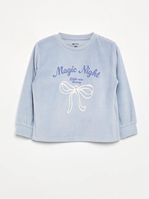 Set van 2 geprinte 2-delige fleece pyjama's - Kiabi