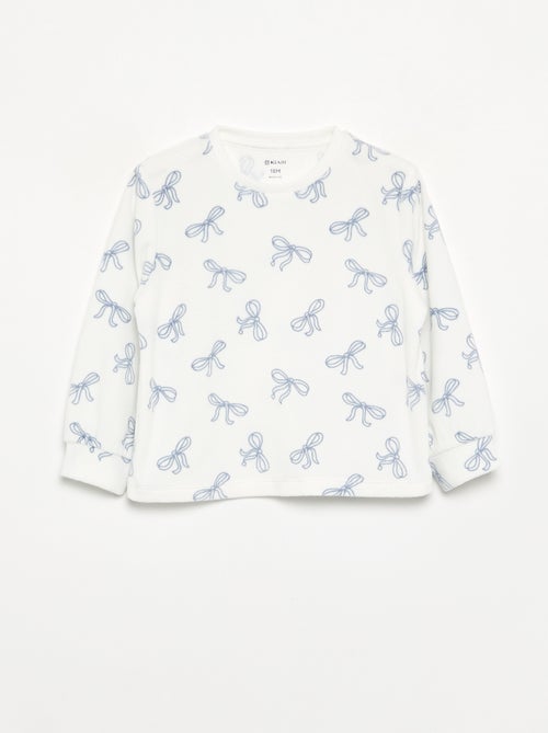 Set van 2 geprinte 2-delige fleece pyjama's - Kiabi