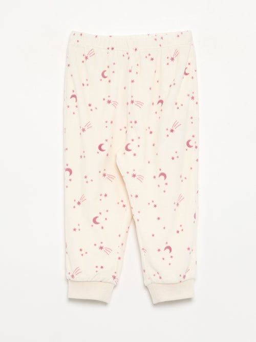 Set van 2 geprinte 2-delige fleece pyjama's - Kiabi