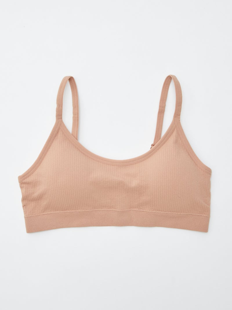 Set van 2 geribde behatops ROSE - Kiabi