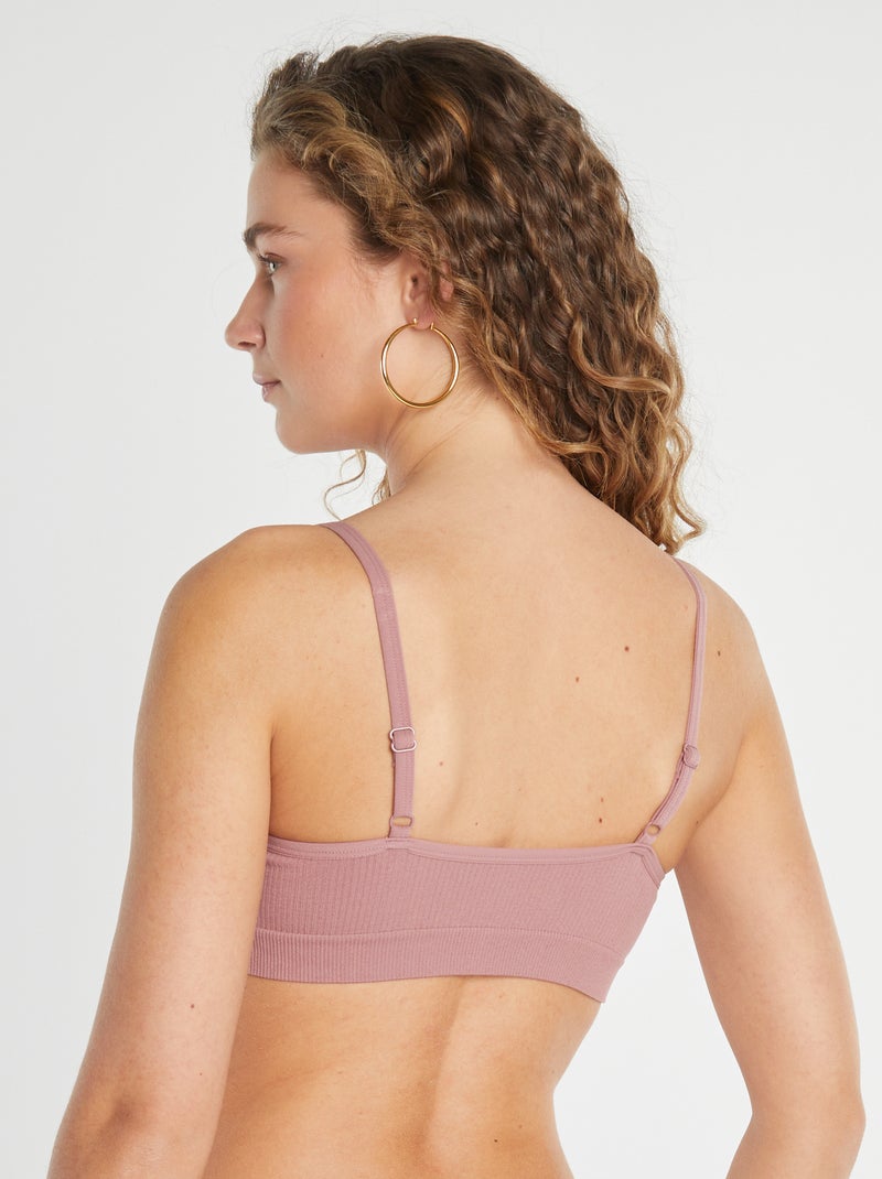 Set van 2 geribde behatops ROSE - Kiabi