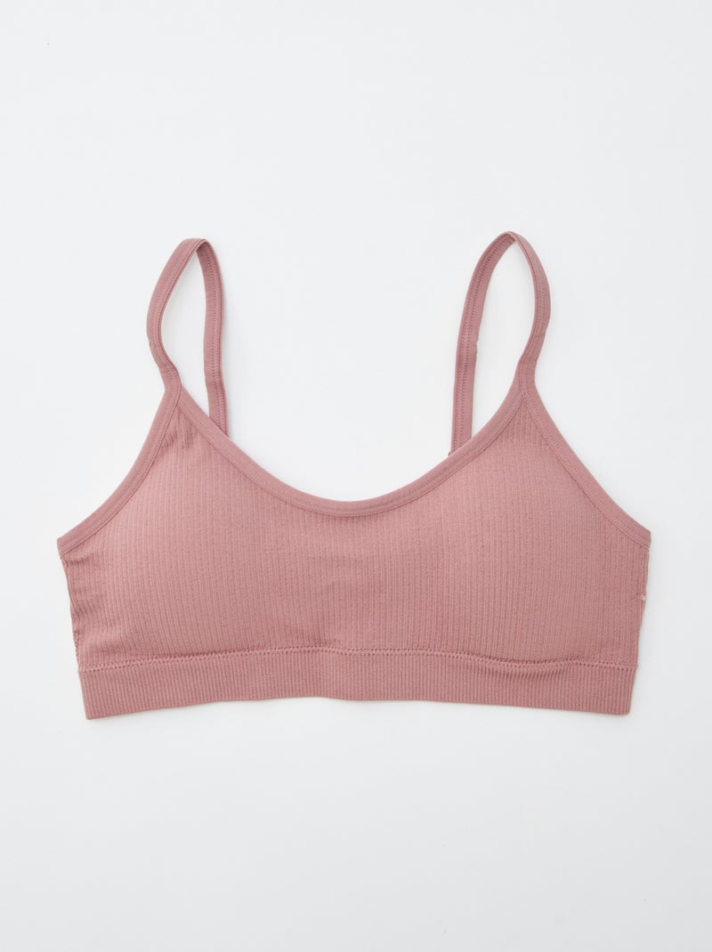Set van 2 geribde behatops ROSE - Kiabi