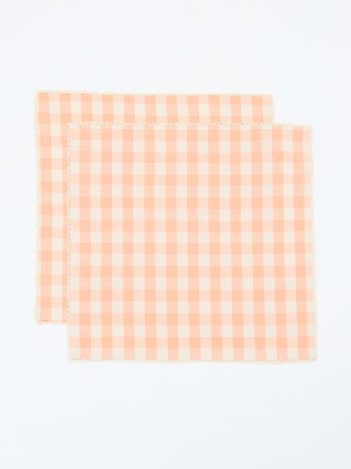 Set van 2 geruite servetten - Kiabi