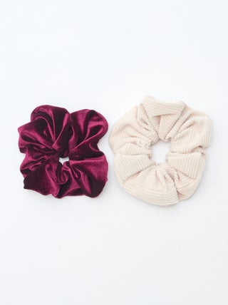 Set van 2 gesatineerde scrunchies