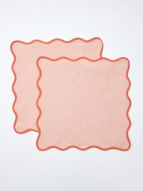 Set van 2 gestreepte handdoeken (40x40cm) - Kiabi