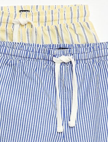 Set van 2 gestreepte shorts