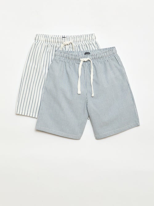 Set van 2 gestreepte shorts - Kiabi