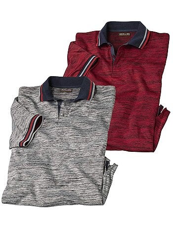 Set van 2 gevlamde polo’s - ATLAS FOR MEN