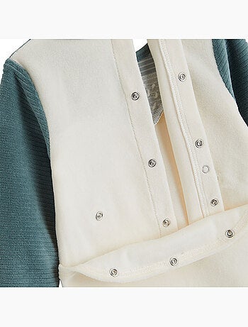 Set van 2 ginkgo velours babypyjama's