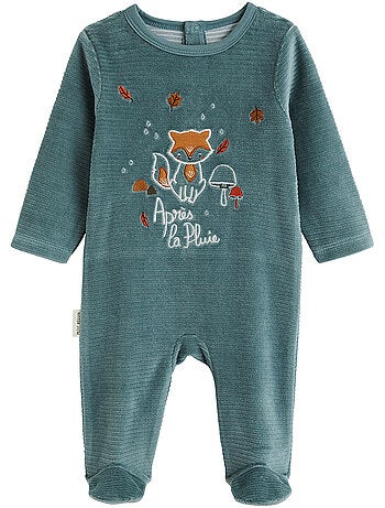 Set van 2 ginkgo velours babypyjama's