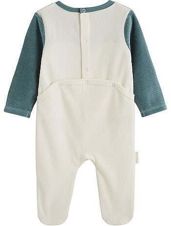 Set van 2 ginkgo velours babypyjama's
