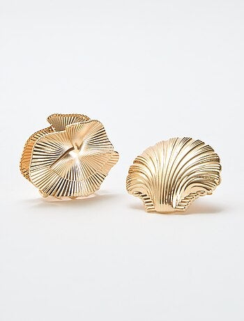 Set van 2 goudkleurige haarspelden