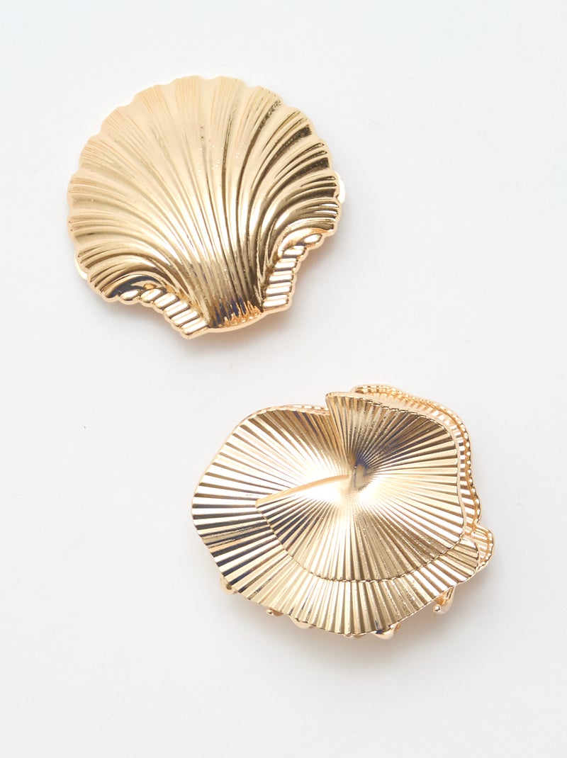 Set van 2 goudkleurige haarspelden Geel - Kiabi