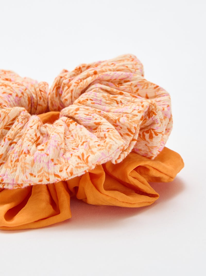 Set van 2 grote scrunchies Oranje - Kiabi