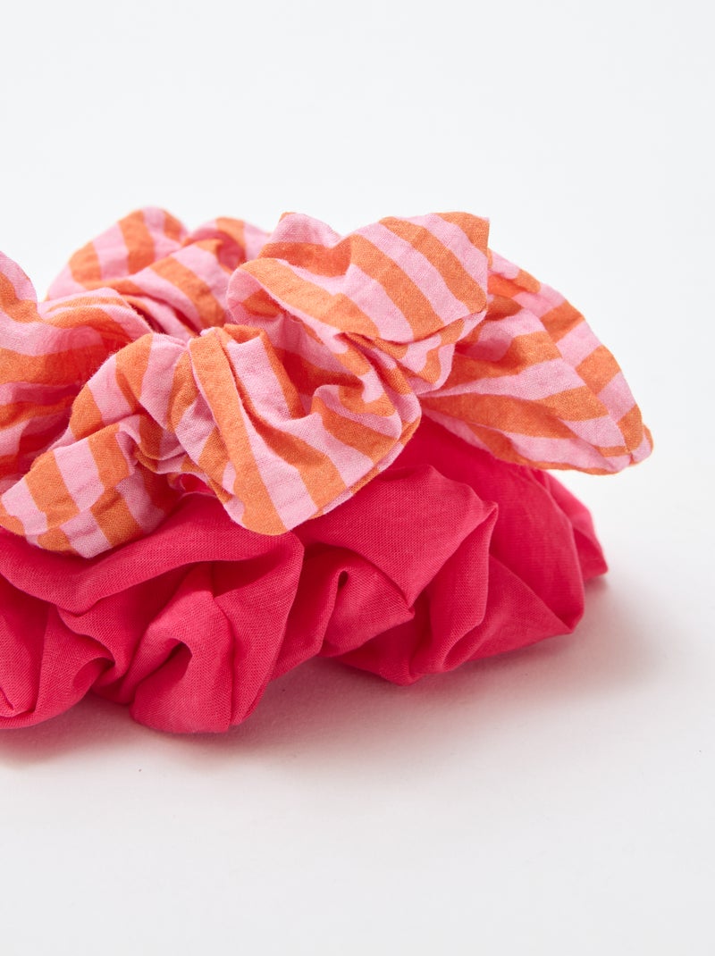 Set van 2 grote scrunchies Rose - Kiabi