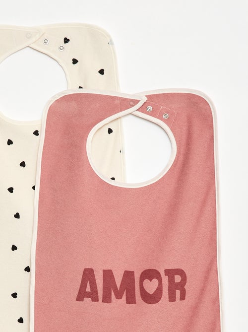 Set van 2 grote slabbetjes van badstof - So Easy - Kiabi Set van 2 grote slabbetjes van badstof - So Easy - Kiabi