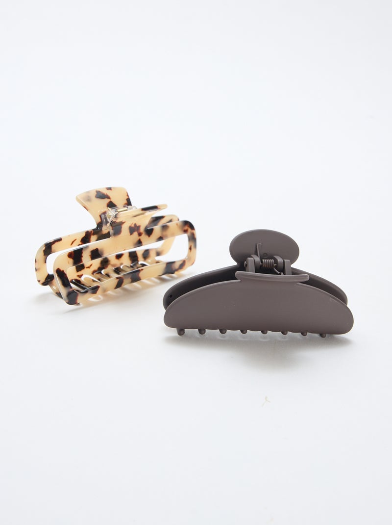 Set van 2 haarspelden Zwart - Kiabi