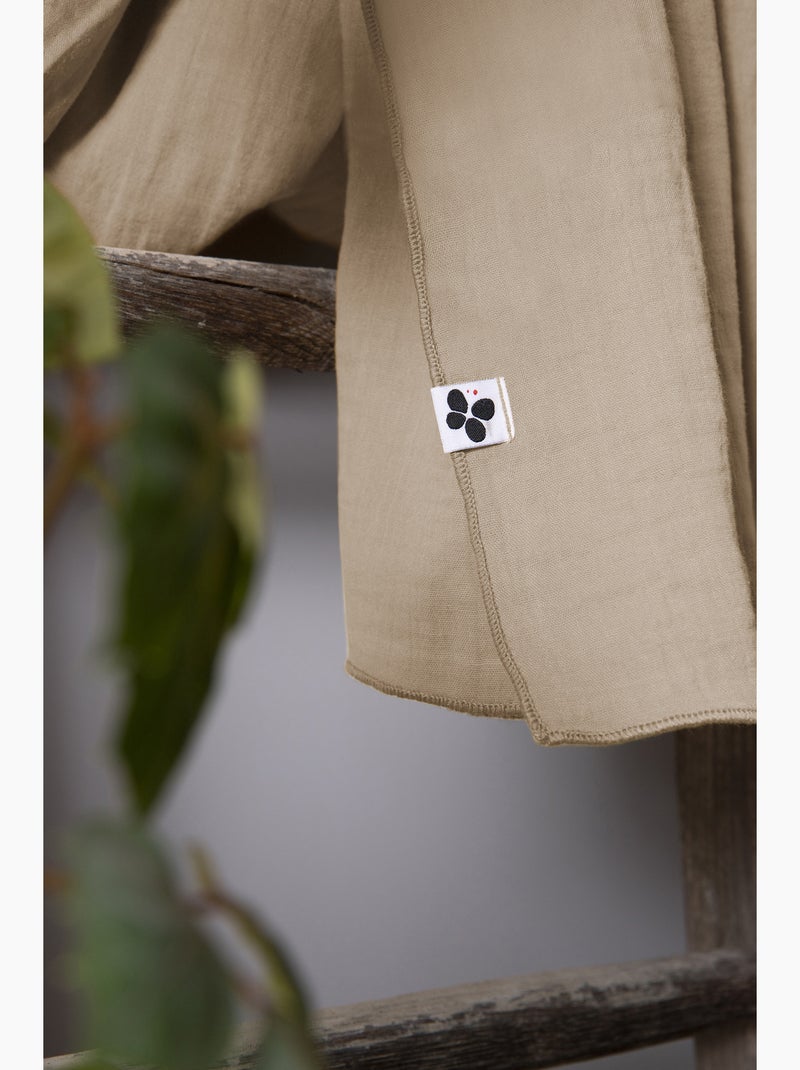 Set van 2 handdoekjes – dubbel katoengaas – gaïa Touwbeige - Kiabi