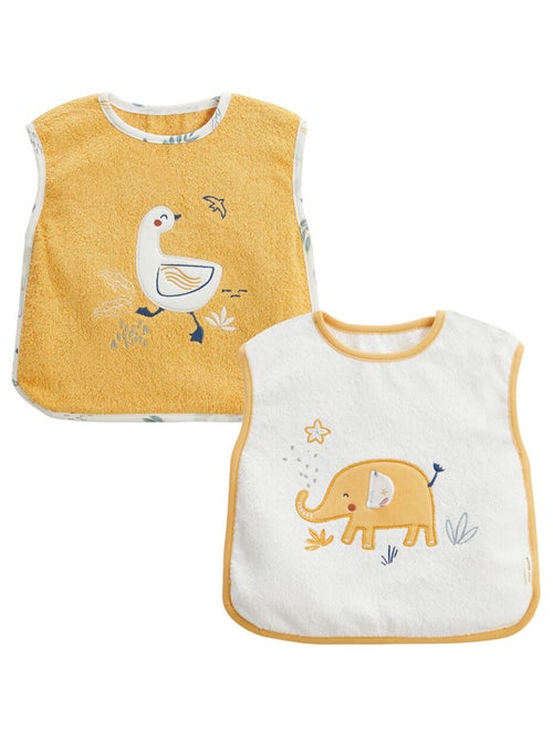 Set van 2 Hawaiki baby slabbetjes - Kiabi Set van 2 Hawaiki baby slabbetjes - Kiabi