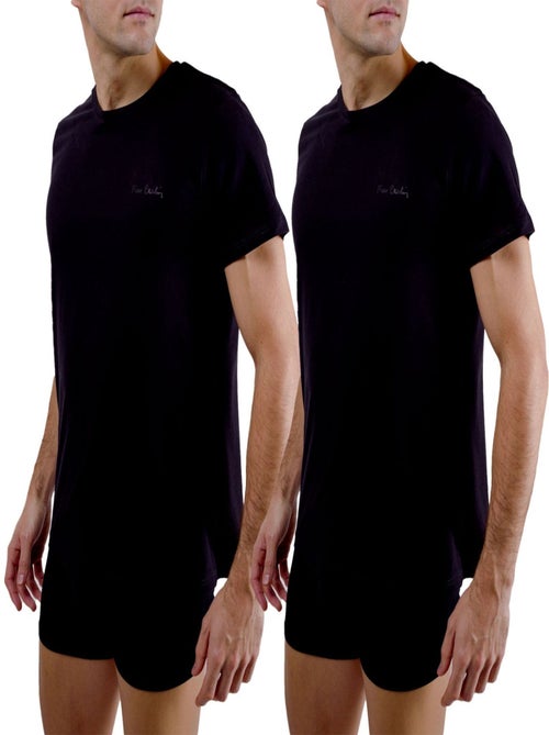 Set van 2 heren t-shirts met ronde hals en borduurwerk op de borst. - Kiabi Set van 2 heren t-shirts met ronde hals en borduurwerk op de borst. - Kiabi