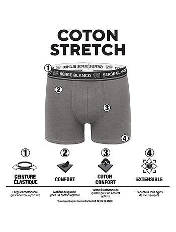 Set van 2 herenboxershorts met sierstiksels.