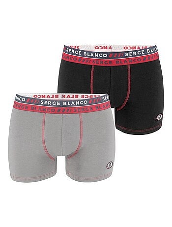 Set van 2 herenboxershorts met sierstiksels.