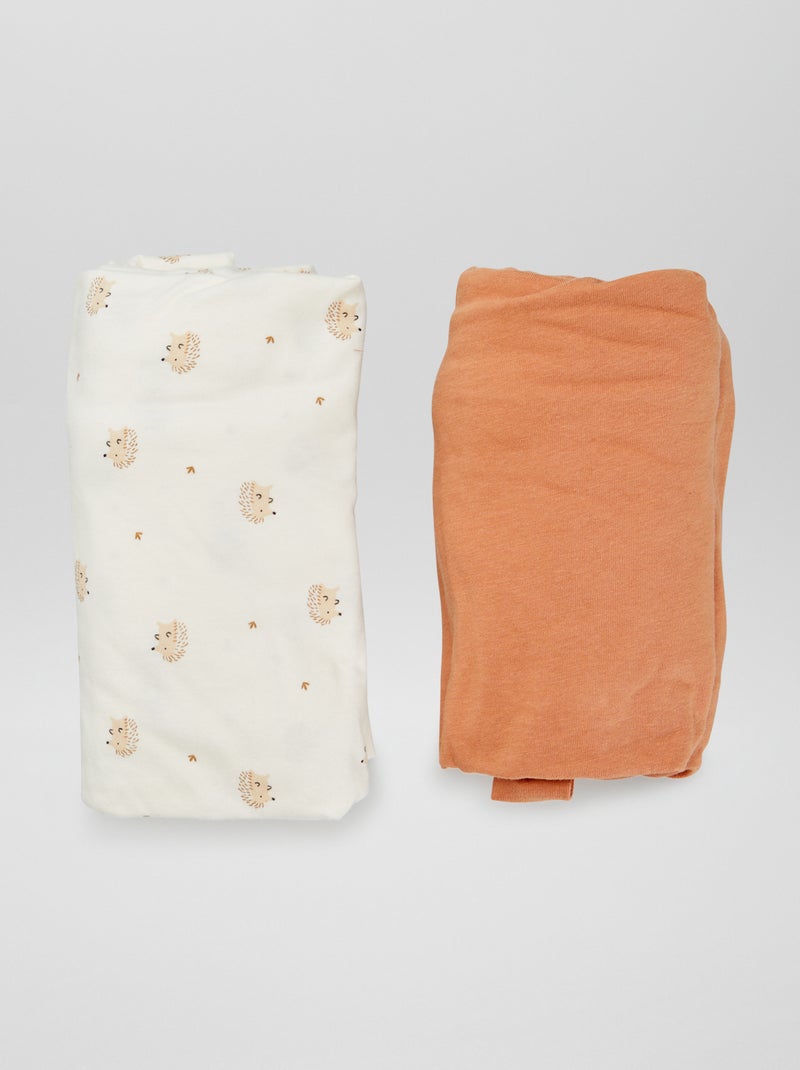 Set van 2 hoeslakens BIEGE - Kiabi