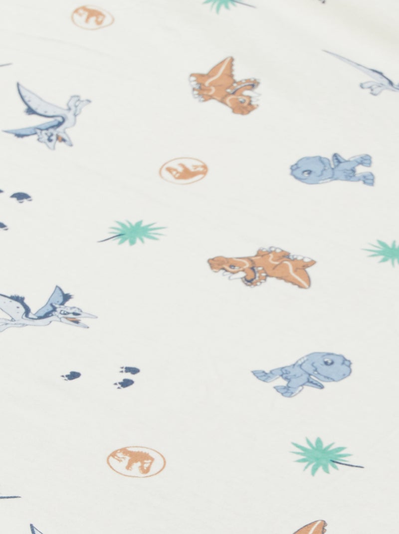 Set van 2 hoeslakens 'Jurassic Explorers' WIT - Kiabi