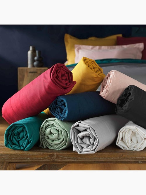Set van 2 hoeslakens queensize katoen 57 draden - Kiabi