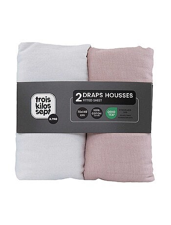 Set van 2 hoeslakens voor babybedjes