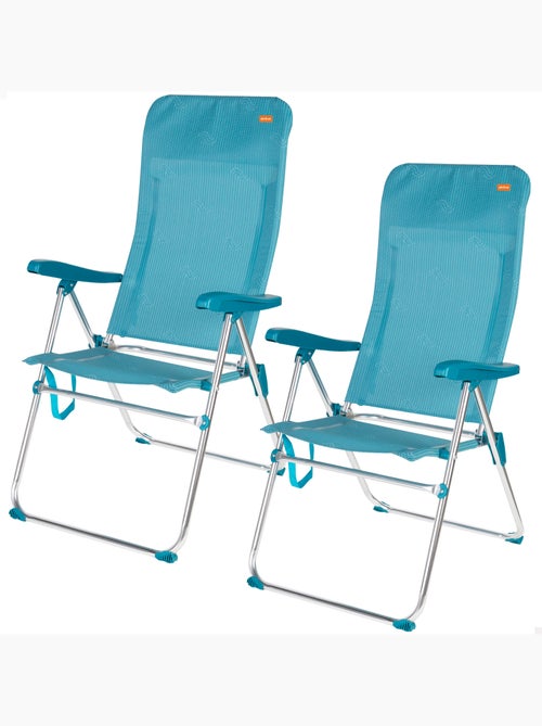 Set van 2 hoge, verstelbare strandstoelen 46x67x110 cm - Kiabi