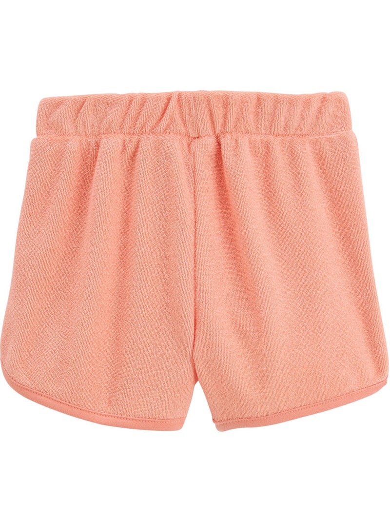 Set van 2 Honfleur kindershorts van badstof. Koraaloranje - Kiabi