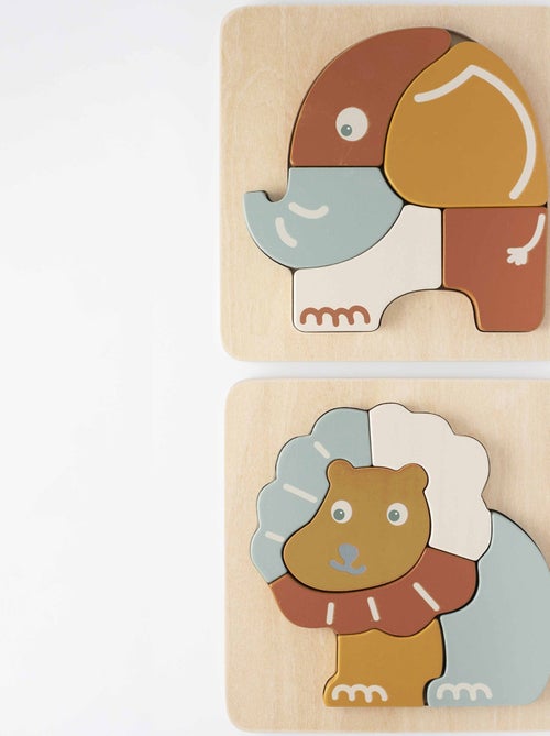 Set van 2 houten puzzels - Kiabi