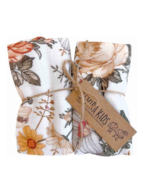 Set van 2 hydrofiele doeken van bamboe viscose voor baby - Kiabi Set van 2 hydrofiele doeken van bamboe viscose voor baby - Kiabi