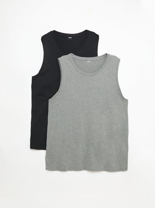 Set van 2 jersey hemdjes - Kiabi