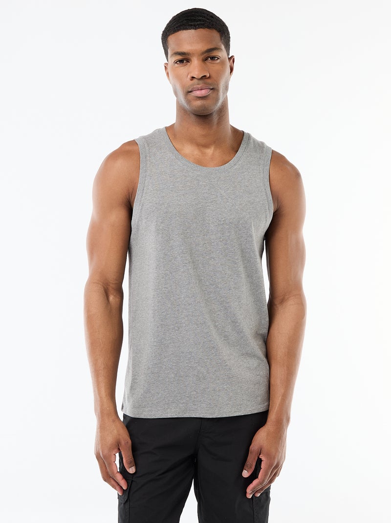 Set van 2 jersey hemdjes Grijs - Kiabi