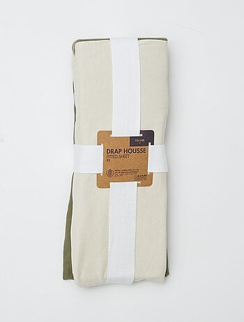 Set van 2 jersey hoeslakens voor baby (70x140) - Kiabi Home