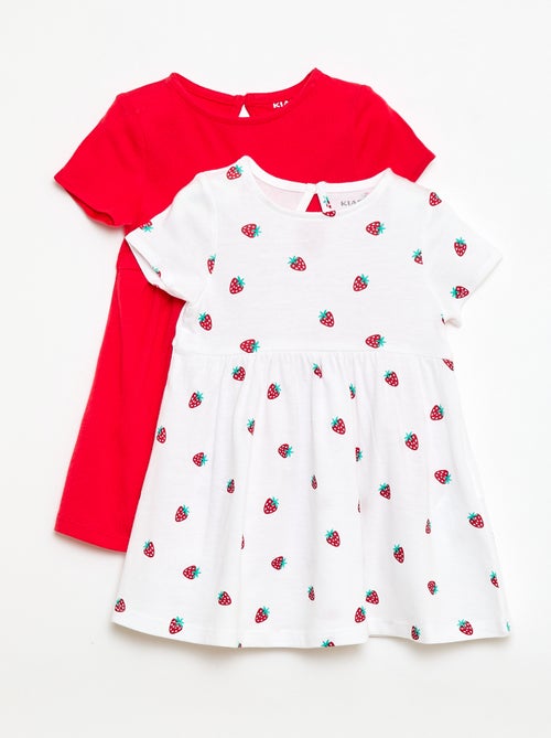 Set van 2 jurken met korte mouwen - Kiabi