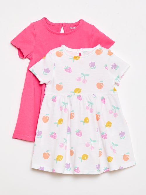 Set van 2 jurken met korte mouwen - Kiabi