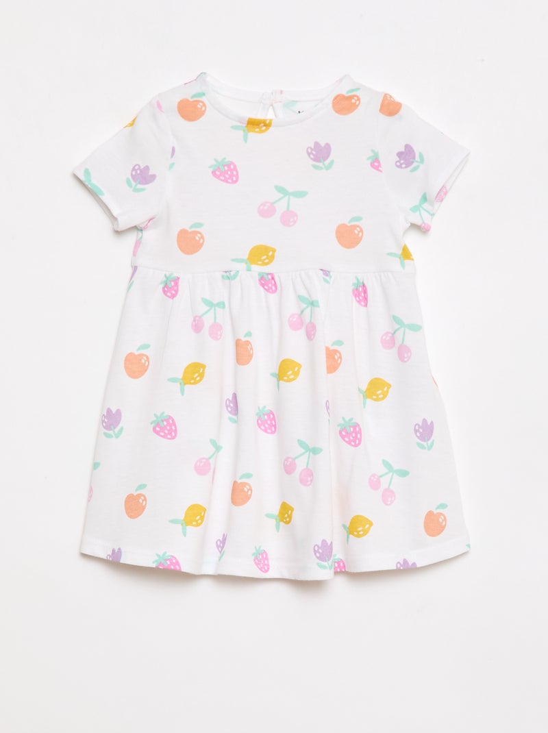Set van 2 jurken met korte mouwen Wit - Kiabi