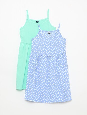 Set van 2 jurken van crêpe tricot
