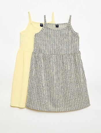 Set van 2 jurken van crêpe tricot
