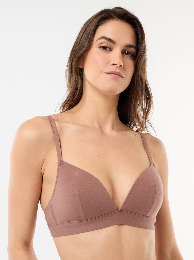 Set van 2 katoenen beha's Ecru - Kiabi