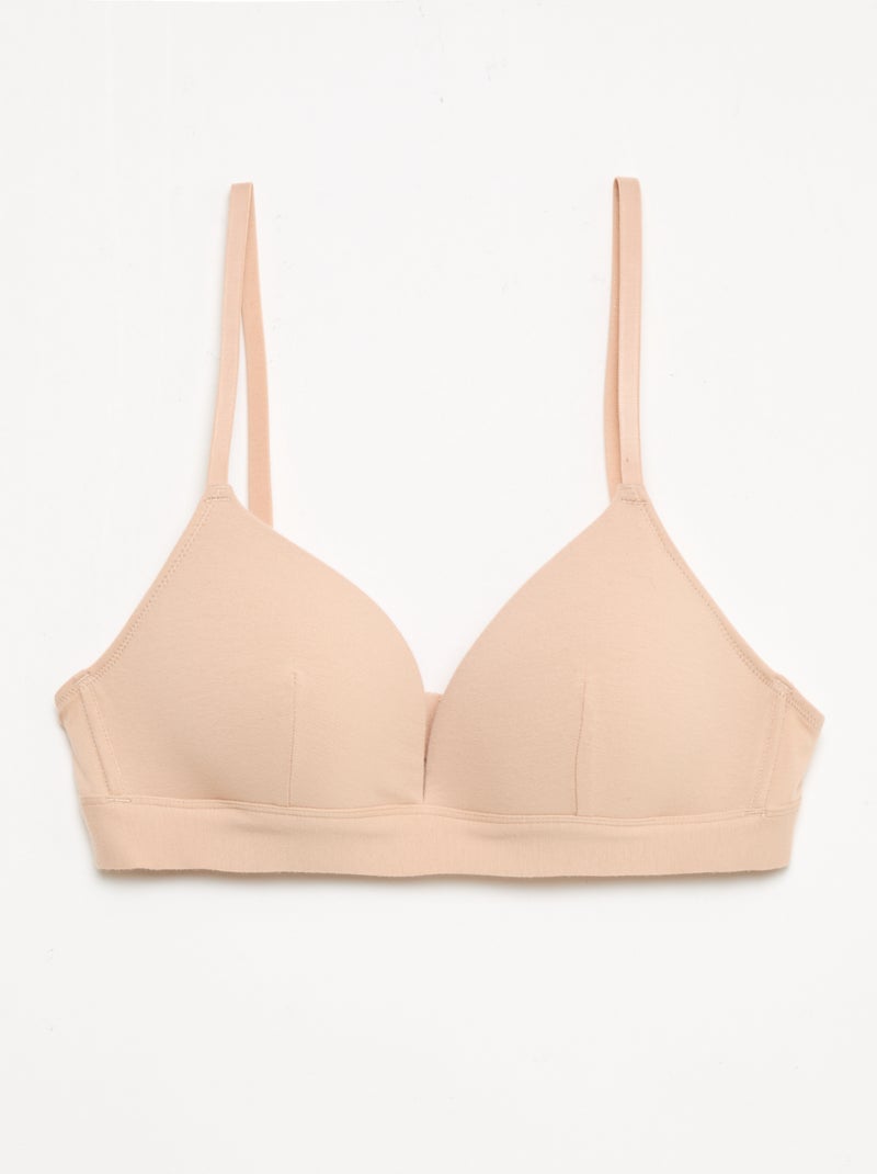Set van 2 katoenen beha's Ecru - Kiabi