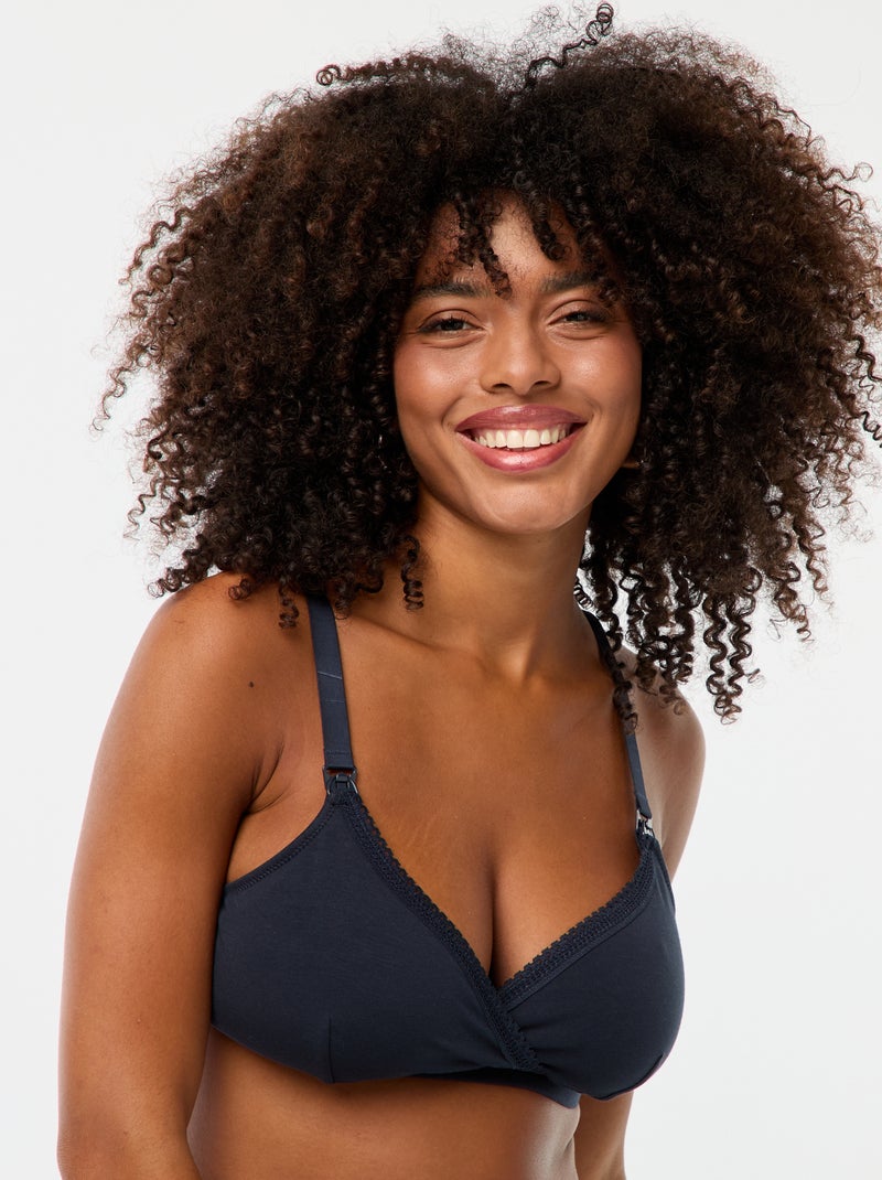 Set van 2 katoenen borstvoedingbeha's BLAUW - Kiabi