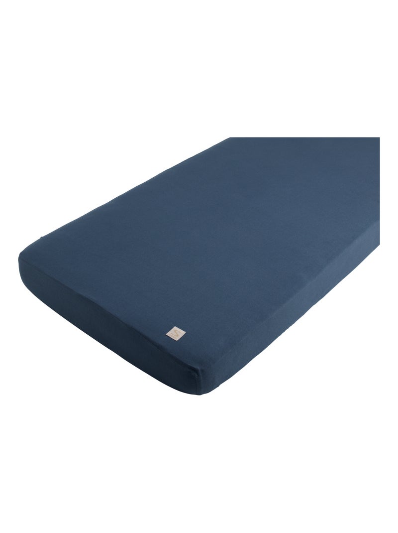 Set van 2 katoenen hoeslakens voor een babybedje Blauw - Kiabi