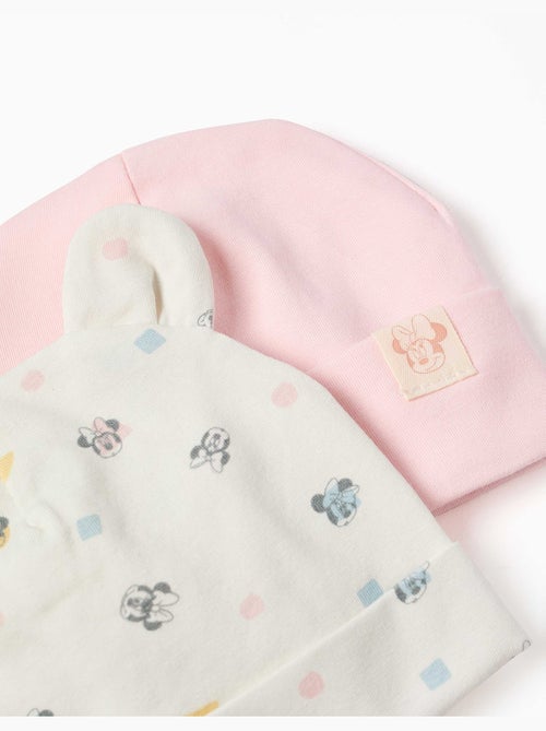 Set van 2 katoenen mutsjes met Minnie motief - Kiabi