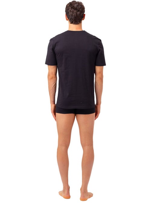 Set van 2 katoenen ondershirts met ronde hals voor heren fu5053 - Kiabi Set van 2 katoenen ondershirts met ronde hals voor heren fu5053 - Kiabi
